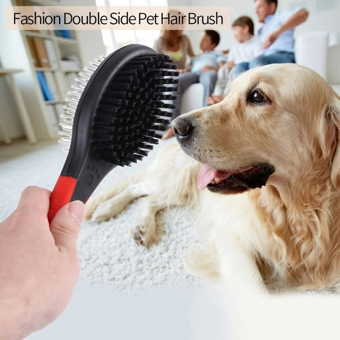 2-in-1 Double-Sided Dog Grooming Brush Comb