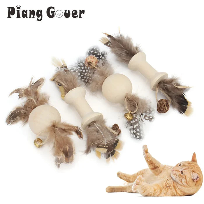 3-Piece Feather Cat Teaser Set