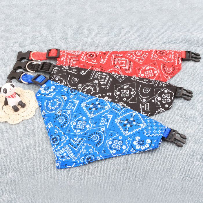 Adjustable Pet Bandana Neck Scarf Collar