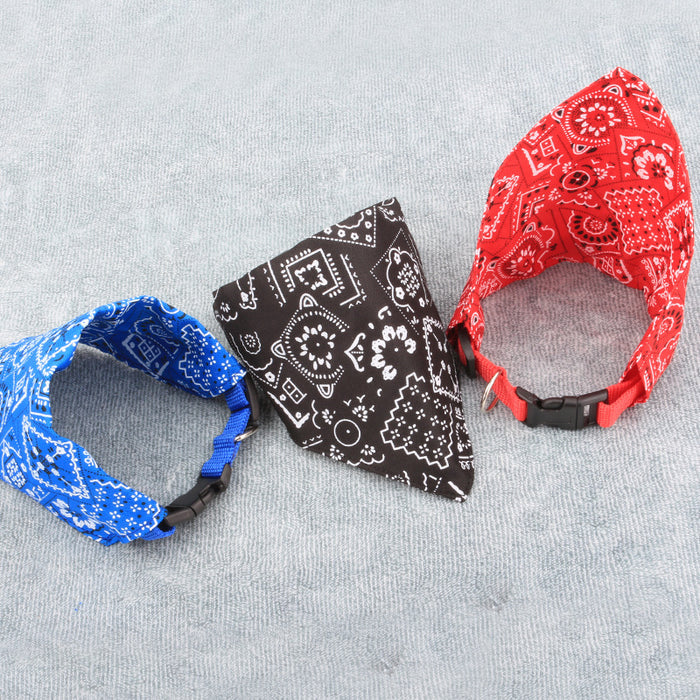 Adjustable Pet Bandana Neck Scarf Collar