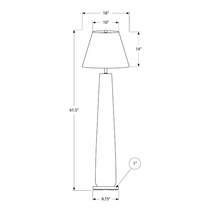 ALBÉRA™ – MODERN WHITE RESIN FLOOR LAMP – I 9684
