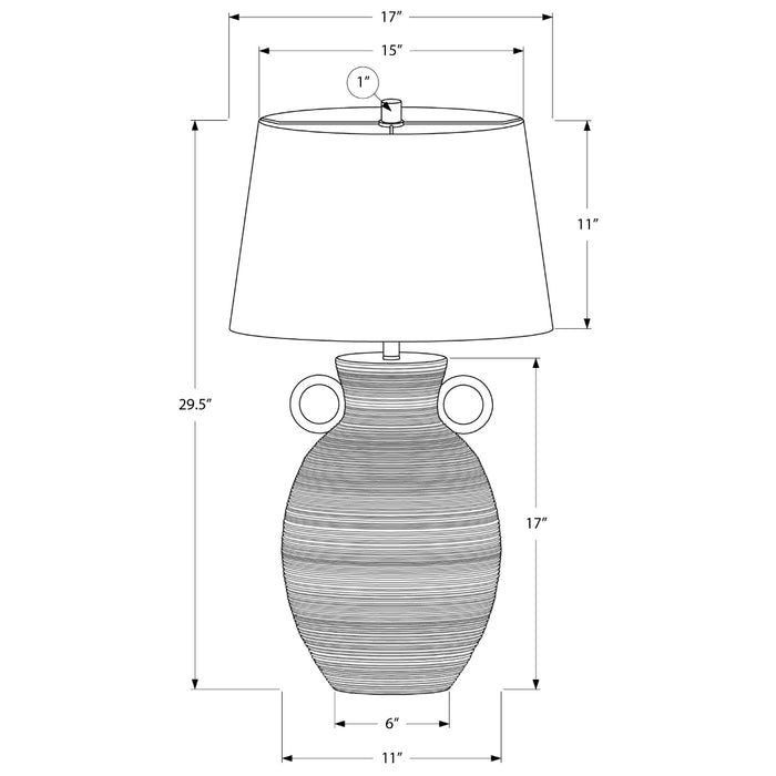 AMARA VESSEL™ – TEXTURED CERAMIC TABLE LAMP – I 9944