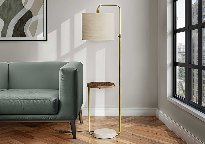 AURELION EDGE™ – MODERN ADJUSTABLE FLOOR LAMP WITH SHELF & USB – I 9753