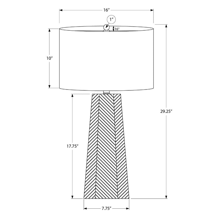AXIOM CHEVRON™ – GEOMETRIC CERAMIC TABLE LAMP – I 9614