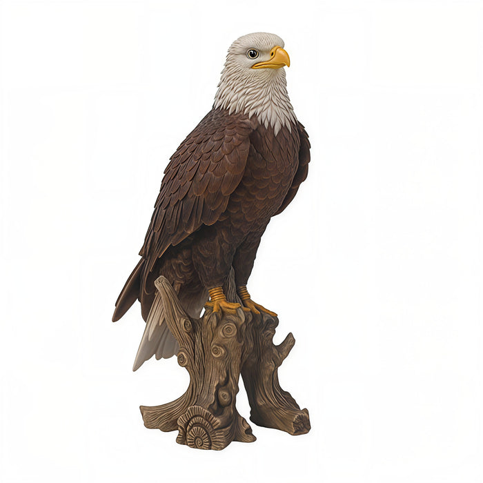 BALD EAGLE ON STUMP™ – MAJESTIC POLYRESIN STATUE – 87700-M