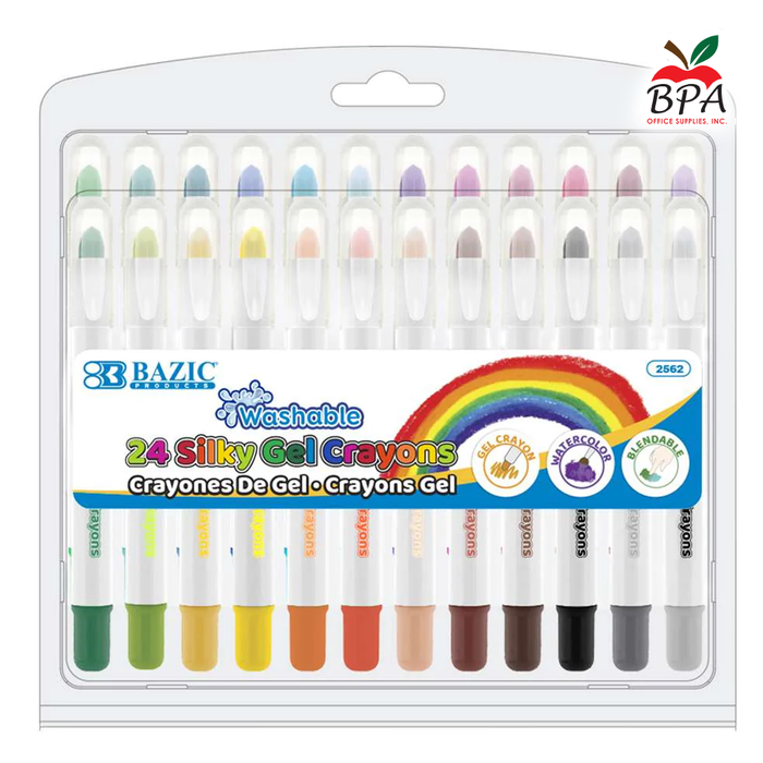 Bazic • Crayones "Twist - Silky" (24pcs)