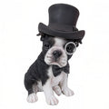 BOSTON TERRIER™ – TOP HAT, SPECTACLE & BOW TIE STATUE – 87702-B