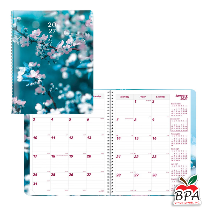Brownline • Agenda 2027 - Monthly Planner - Cherry Blossom