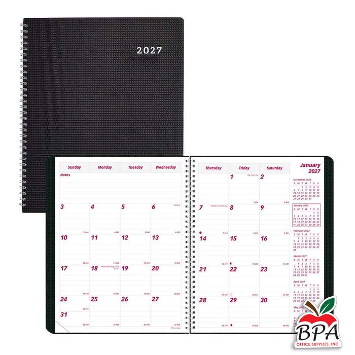Brownline • Agenda 2027 - Monthly Planner (negra)