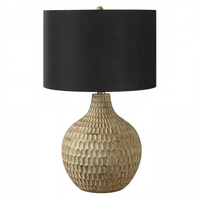 CALDERA NOIR™ – SCULPTURAL GOURD TABLE LAMP – I 9606