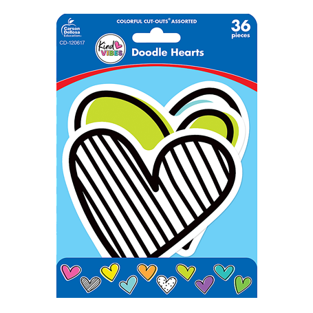 Carson Dellosa • Cut-outs  "Doodle Hearts"
