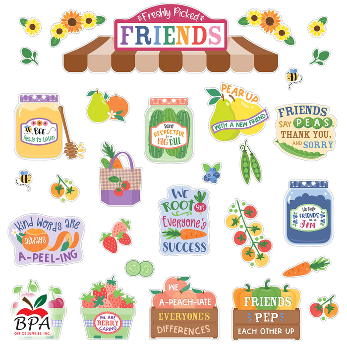 Carson Dellosa •  Set Decorativo "Farmers Market - Fresh Pic"