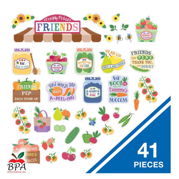 Carson Dellosa •  Set Decorativo "Farmers Market - Fresh Pic"