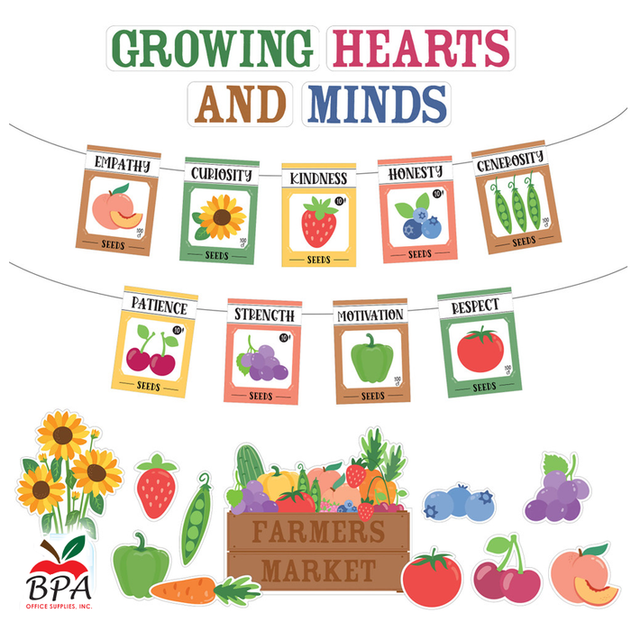 Carson Dellosa •  Set Decorativo "Farmers Market - Grow Hear"