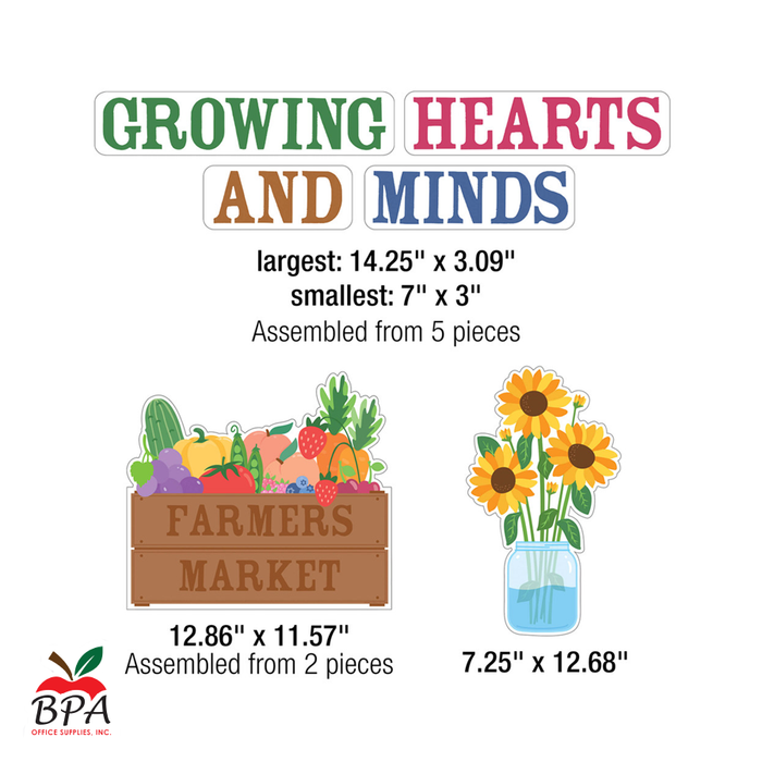 Carson Dellosa •  Set Decorativo "Farmers Market - Grow Hear"