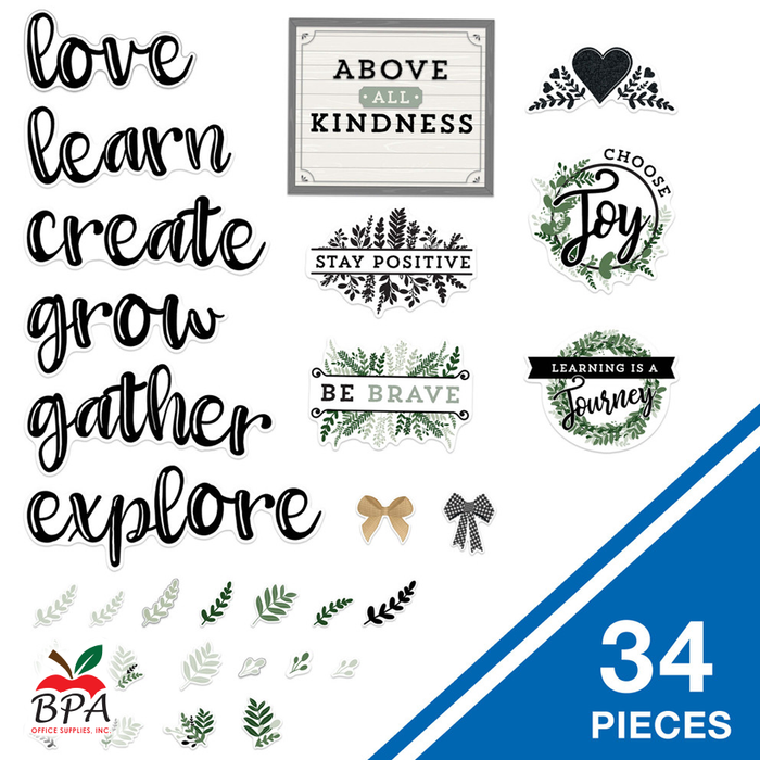 Carson Dellosa •  Set decorativo "Farmhouse Motivational Signs"