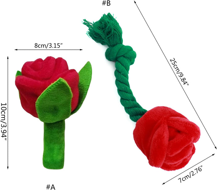 Chew Resistant Plush Rose Dog Toy