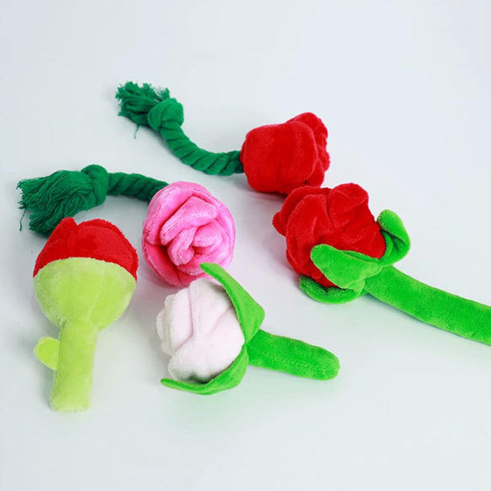Chew Resistant Plush Rose Dog Toy
