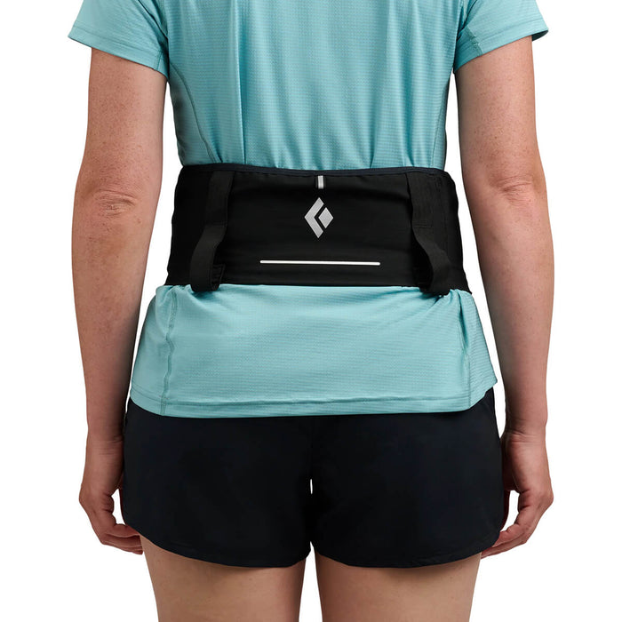 Black, back view, on female model