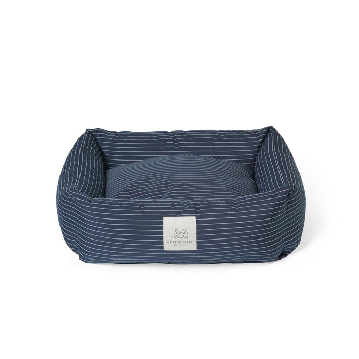 Dog Bed Navy pinstripe X-Small