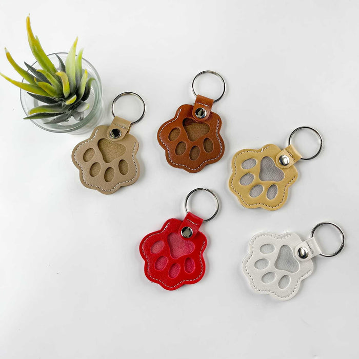 Dog Paw Pet Hair Keepsake Keychain