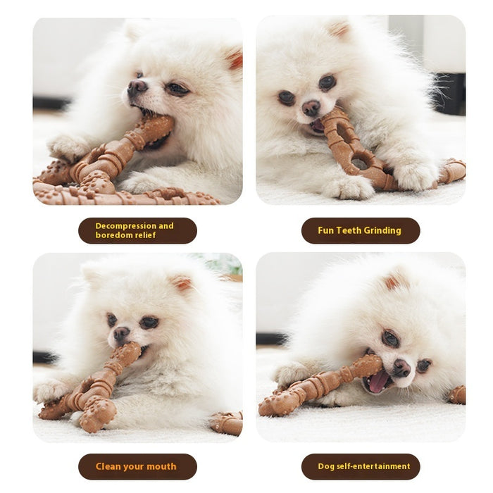 Dog Toy Bone Molar Rod Bite-resistant Teeth Cleaning