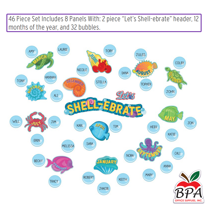 Eureka • Mini Set-decorativo "Seas the Day - Let’s Shell-ebrate"