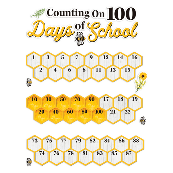 Eureka • Mini set decorativo "The Hive - 100 Days of School"