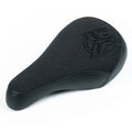 Federal Mid Stealth Logo Seat featuring a black canvas top with faux leather panels, black embroidery, and the signature Stealth Pivotal saddle design.