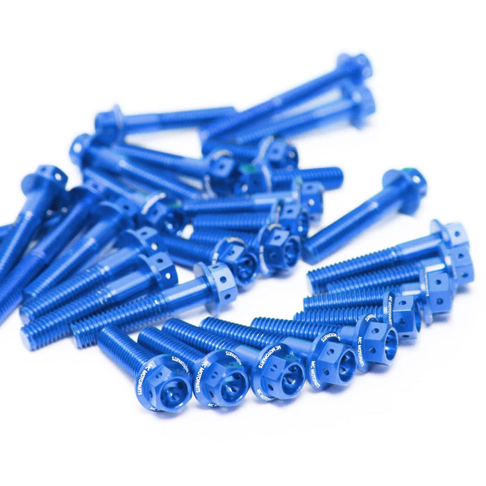 Blue Honda VFR800X Crossrunner X 800 11-17 CNC Crankcase Cover Bolt Kit