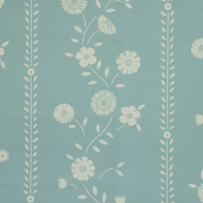 Floral Sprig - Indigo, Aqua