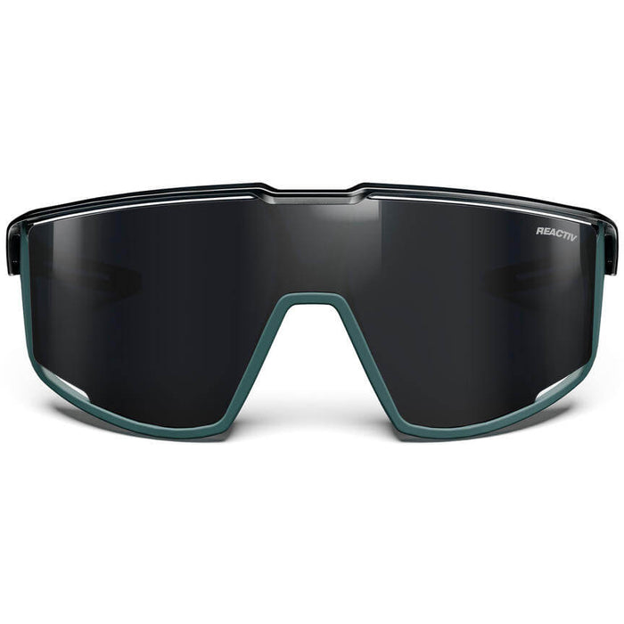 Fury Sunglasses: REACTIV Performance 0-3 Lenses - Shiny Translucent Black/Matt Green