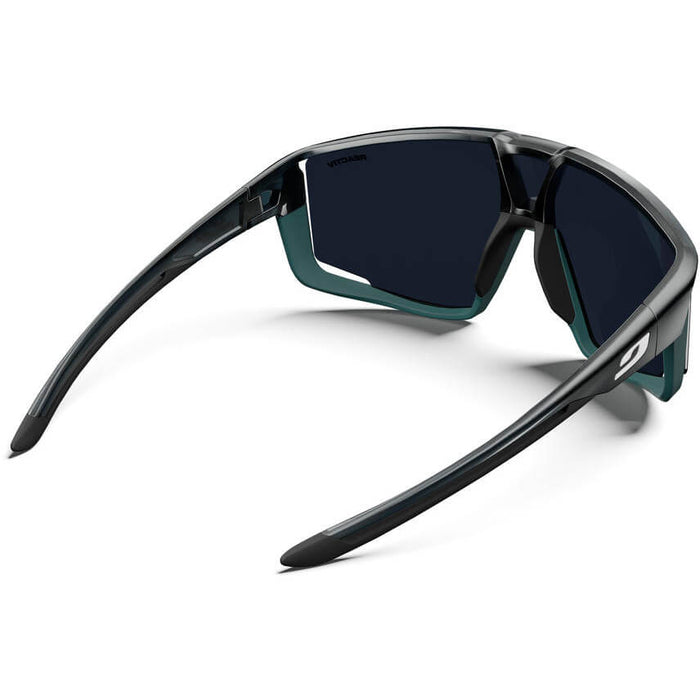 Fury Sunglasses: REACTIV Performance 0-3 Lenses - Shiny Translucent Black/Matt Green