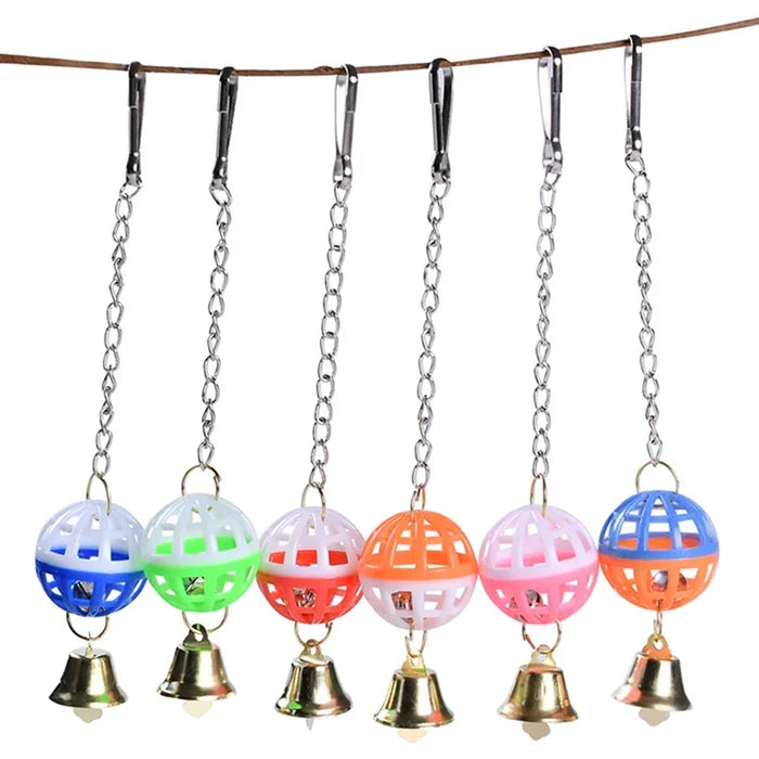 Hanging Bell Swing Toy for Birds