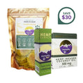 Hemp Wellness Bundle - CBD Infused, Organic - Large Dog Formula