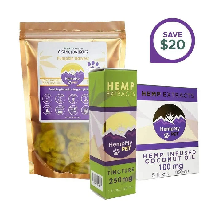 Hemp Wellness Bundle - CBD Infused, Organic - Small Dog Formula