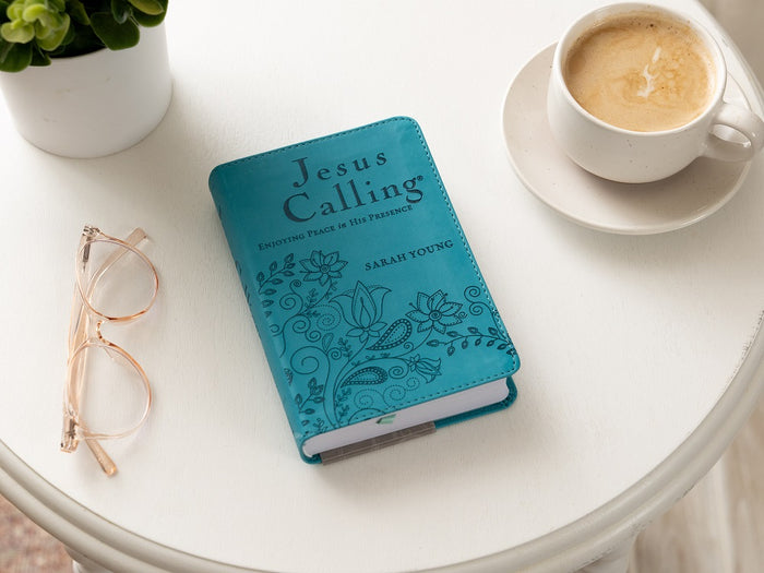 Jesus Calling, Teal Leathersoft, with Scripture References: Enjoying Peace in His Presence (A 365-Day Devotional)