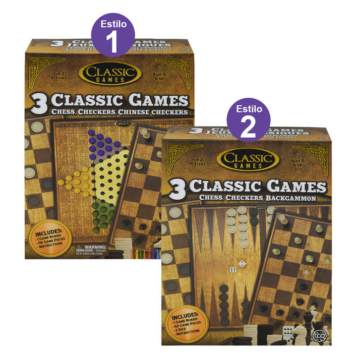 Juegos de Mesa • Juegos clasicos 3 en 1 (variedad de juegos a escoger)