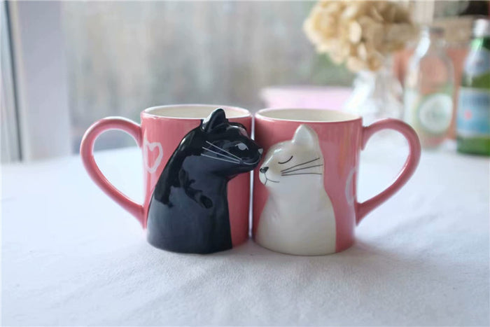 Kiss Coffee Couple Handmade Mug