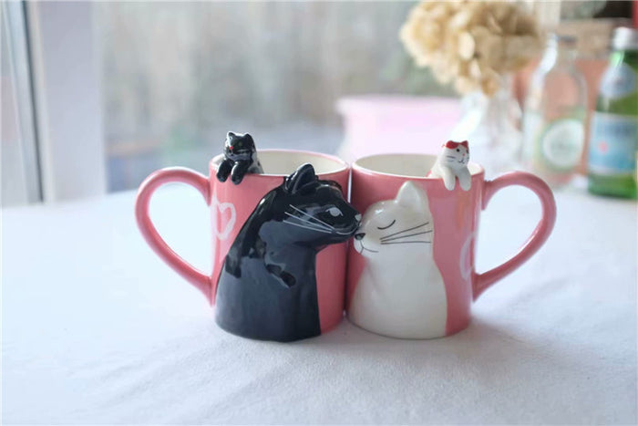 Kiss Coffee Couple Handmade Mug
