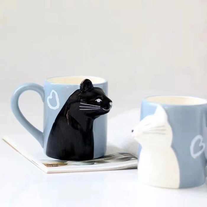 Kiss Coffee Couple Handmade Mug