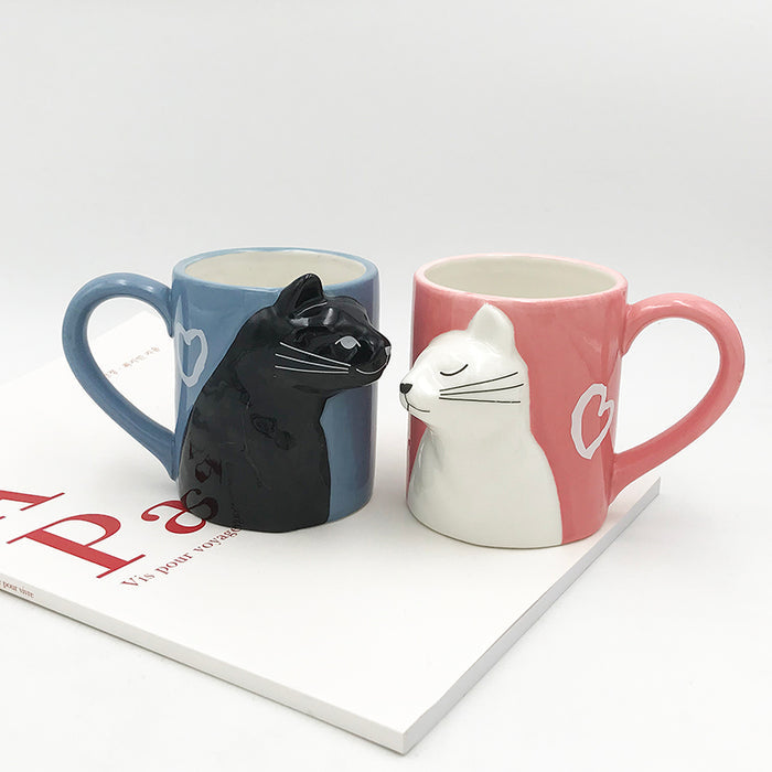 Kiss Coffee Couple Handmade Mug