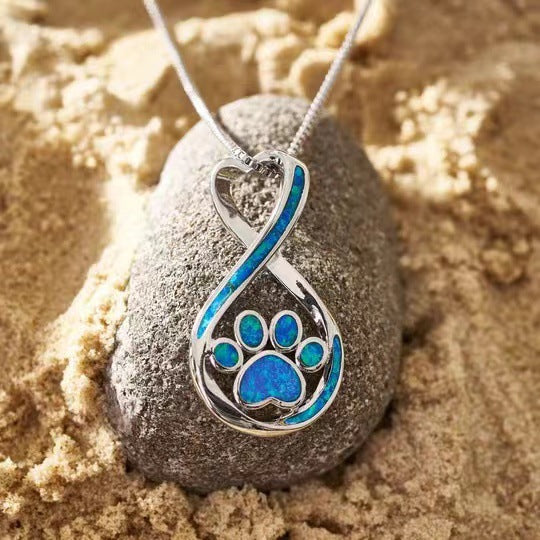 Love Paw Necklace Personalised Pet