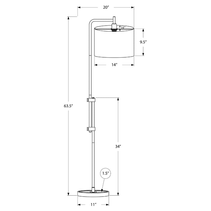 LUMÉRA NOX™ – MODERN ADJUSTABLE ARC FLOOR LAMP – I 9760