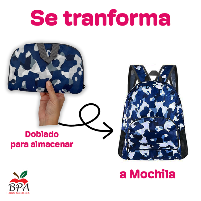 Mochila Plegable • Modelo "Camo" (1 unidad)