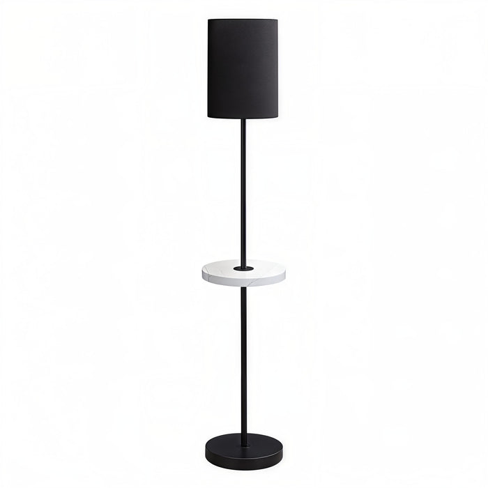 MODENA VAULT™ – FLOOR LAMP WITH MARBLE-LOOK SHELF & USB – I 9692