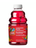Red bottle of More Birds hummingbird nectar concentrate on a white background