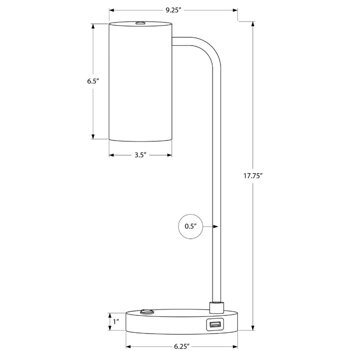 ONYX PIVOT™ – COMPACT USB TASK TABLE LAMP – I 9645