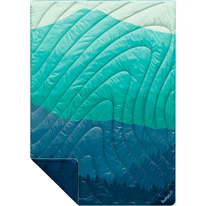 Seascape Ridge Mountains laid out with bottom left corner showing reverse side colour