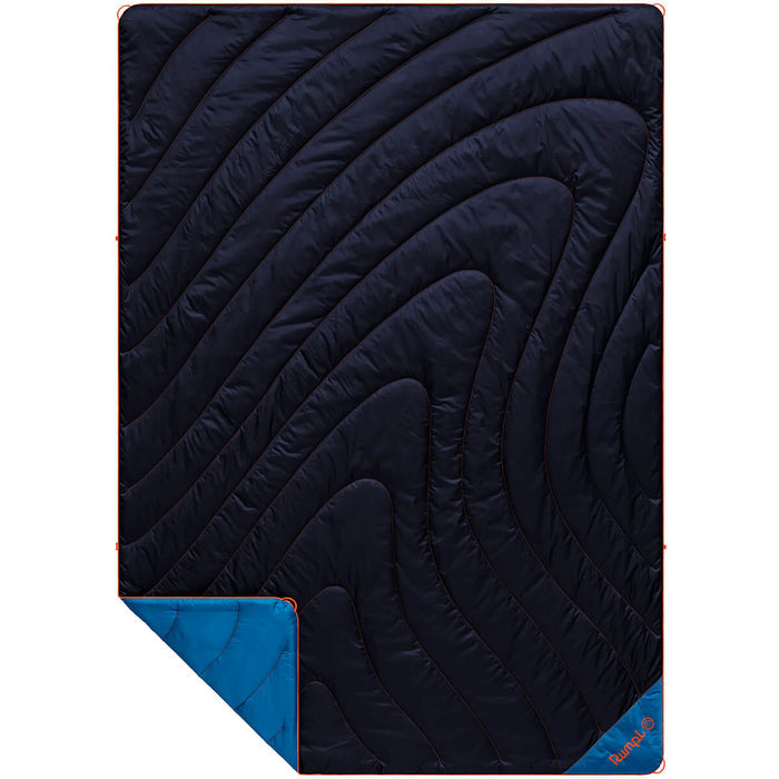 Midnight Blue  laid out with bottom left corner showing reverse side colour